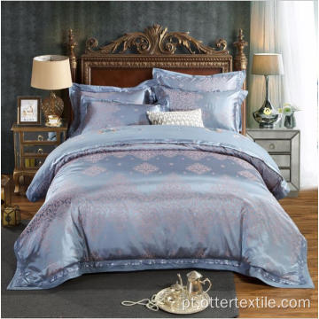 conjuntos de cama de seda artificial de cetim para hotel-casa